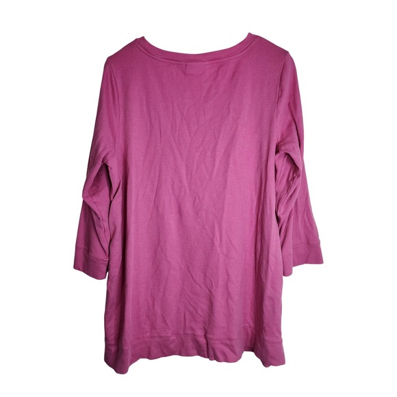 J. Jill Tunic Women's Large Long Sleeve w. Buttons Pink - Picture 2 of 6